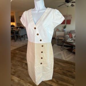 NEW Ann Taylor button dress with slit